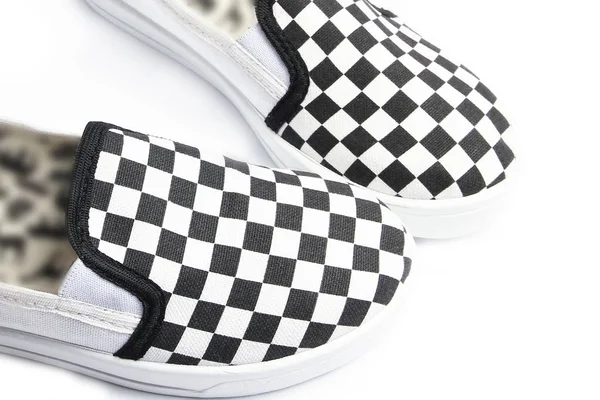 Piękne stylowe obuwie sportowe na białym tle — Zdjęcie stockowe