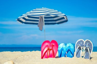 Yunanistan arka planda deniz kumgüzel terlik