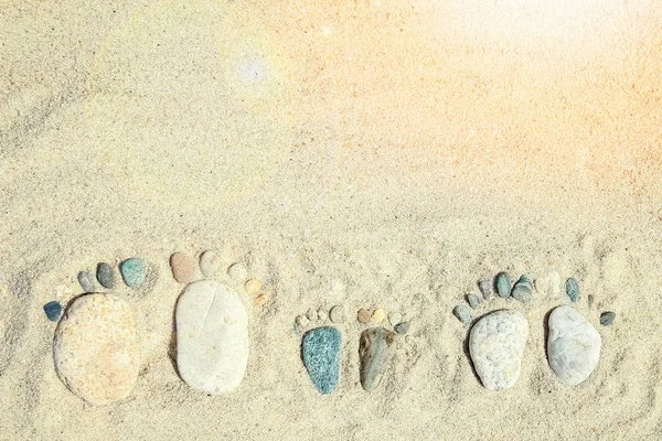 Belle tracce di pietre dal mare greco sul backgroun natura — Foto Stock