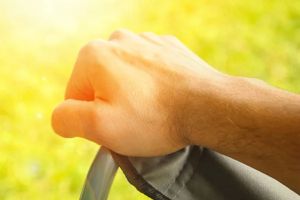 Hands of a happy child in nature — Stock Photo, Image