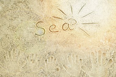 doğa arka plan üzerinde deniz kumu üzerinde güzel desen