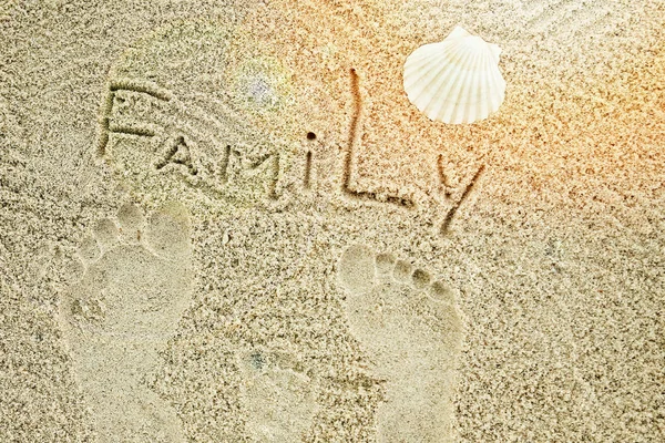 Beau motif sur le sable de la mer sur fond de nature — Photo