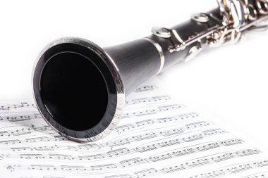 clarinet on a white background clipart