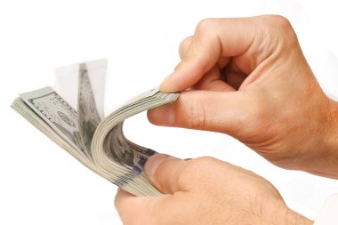 İş Parası beyaz bir arkaplanda.