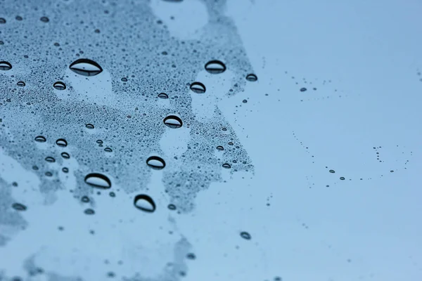 Hermosas Gotas Sobre Fondo Vidrio — Foto de Stock