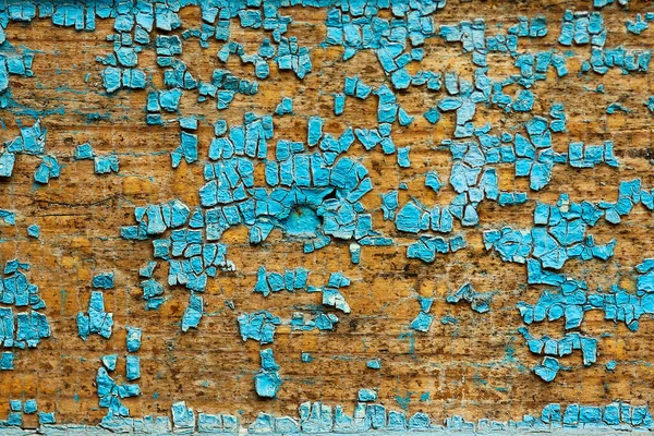 Stare Drzwi Peeling Niebieski Ściany Retro — Zdjęcie stockowe