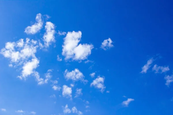 Blauer Himmel Weiße Wolken Auf Natur Sommer Wetter Hintergrund — Stockfoto