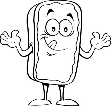 Mutlu bir pasta resmi siyah ve beyaz.