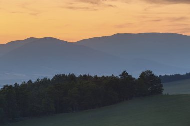 Mera ve Turiec bölge merkezi Slovakya woodland yamalari