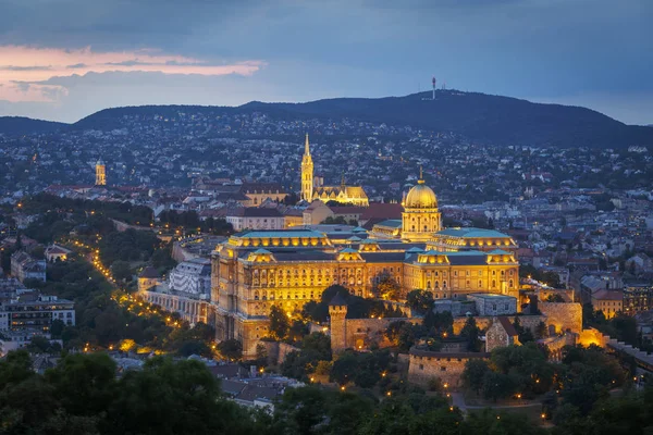 Utsikt Över Buda Slott Från Citadella Budapest Ungern — Stockfoto