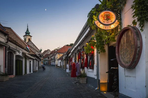 Szentendre Ungern Augusti 2018 Huvudgata Med Butiker Den Gamla Staden — Stockfoto