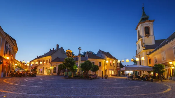 Szentendre Ungern Augusti 2018 Stora Torg Med Restauranger Och Caféer — Stockfoto