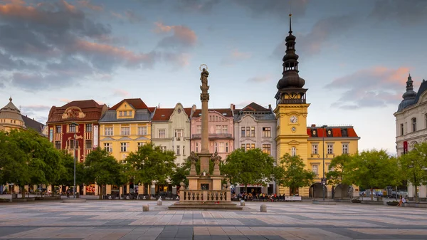 Ostrava Tjeckien Augusti 2018 Utsikt Över Det Stora Torget Ostravas — Stockfoto