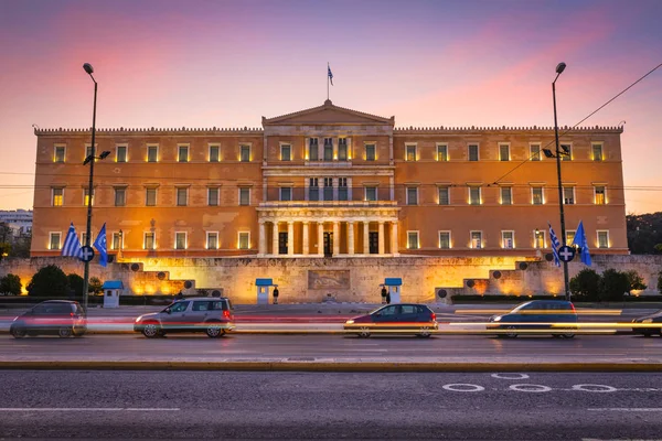 Atenas Grecia Octubre 2018 Construcción Del Parlamento Griego Plaza Syntagma — Foto de Stock