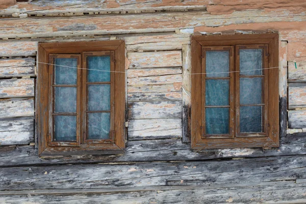 Windows Ett Traditionellt Hus Abramova Norra Slovakien — Stockfoto