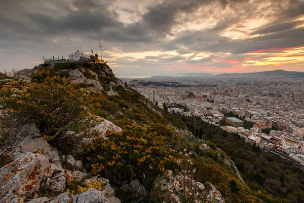 Lycabettus Hill w Atenach. — Zdjęcie stockowe