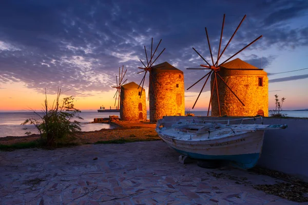 Mulini a vento di Chios . — Foto Stock