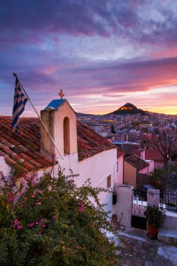 Atina'da Lycabettus Tepesi.