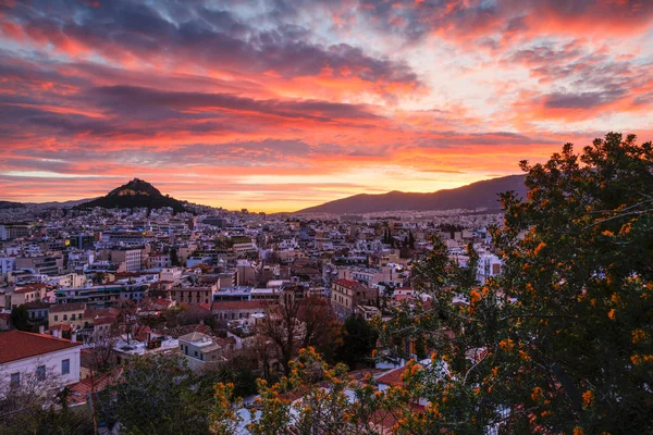Lycabettus collina ad Atene . — Foto Stock