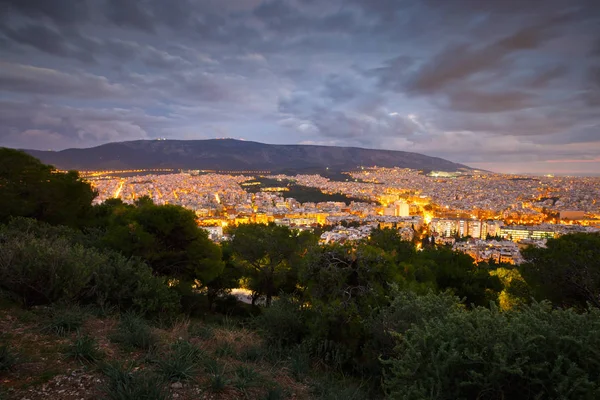 Aten från Lycabettus Hill. — Stockfoto