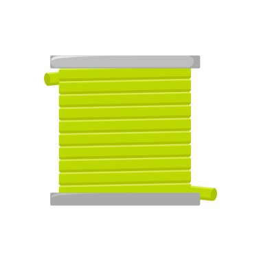 Beyaz arka planda izole hortum vektör simgesi. Bahçe sulama Aracı, karikatür tarzında ekipman