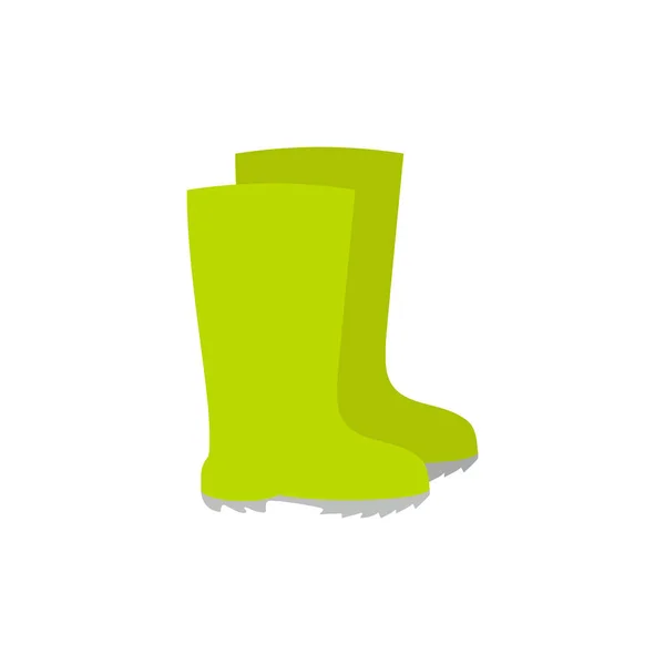 Botas de borracha, botas de chuva, ícone vetor gumboots isolado no fundo branco. Ferramenta de jardim em estilo cartoon — Vetor de Stock