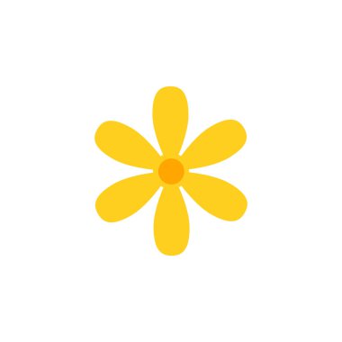 Beyaz arka planda izole çiçek vektör simgesi. Bahçe basit alıntılardemir karikatür tarzı