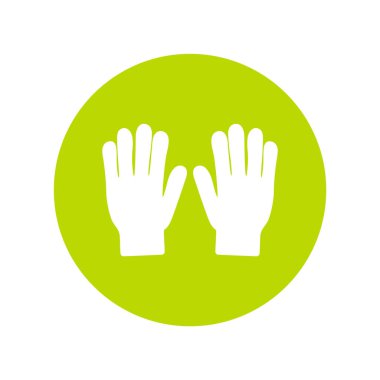 Bahçe eldiven vektör simge siluet. Bahçe sulama Aracı, düz tarzda ekipman