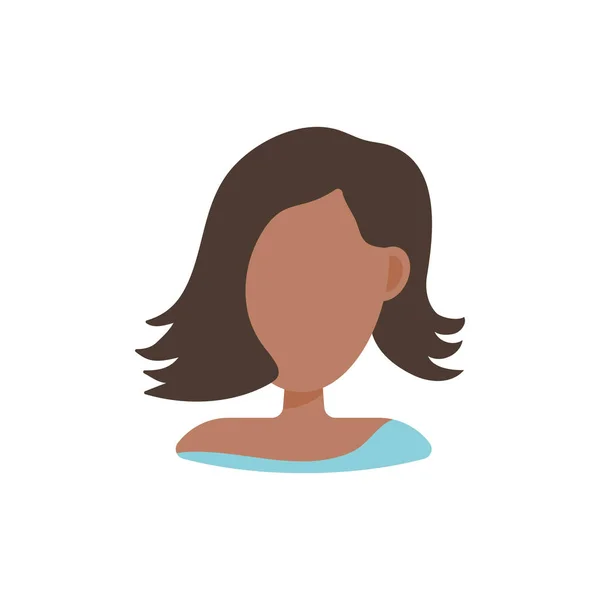 Female user avatar profile picture icon. Isolated vector illustration in flat design people character on white background — Stock Vector