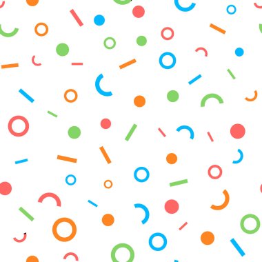 Trendy dikişsiz Memphis tarzı geometrik desen