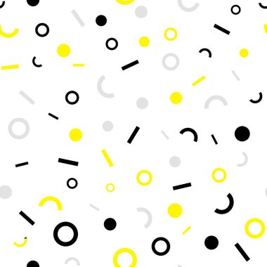 Trendy dikişsiz Memphis tarzı geometrik desen