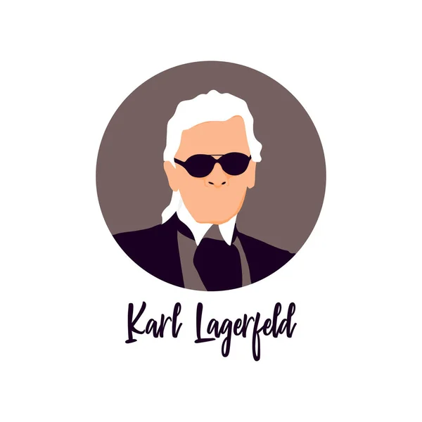 Karl lagerfeld. Creative Director, Künstler — Stockvektor