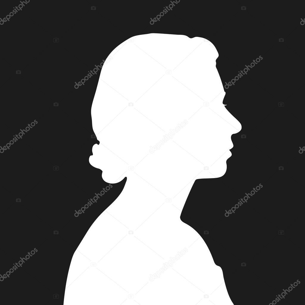 White silhouette of Queen Elizabeth
