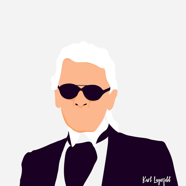 Karl Lagerfeld. kreatív igazgató, művész — Stock Vector