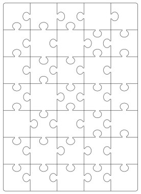 Bulmacalar ızgara şablonu. Yapboz 24 adet