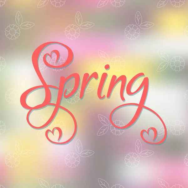 Cartão de primavera no fundo abstrato — Vetor de Stock