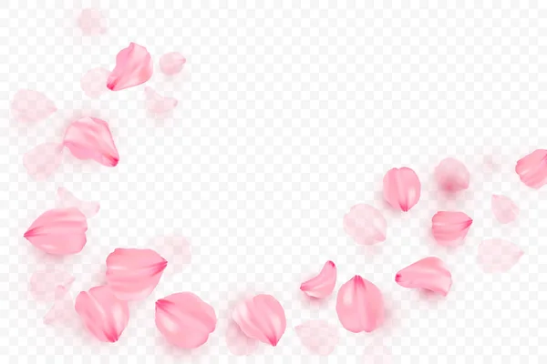 Pembe sakura düşen yaprakları vektör arka plan