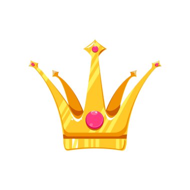 Değerli taşlarla karikatür taç