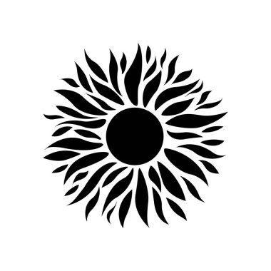 Yaz güneşi simgesi. Tasarım için Güneş ışığı arka plan