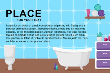 Karikatür tarzında banyo iç