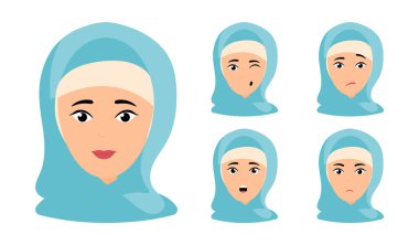 Farklı ifadeli kadın portresi