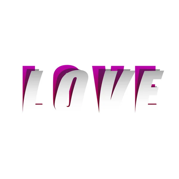Milostný efekt slova láska — Stockový vektor
