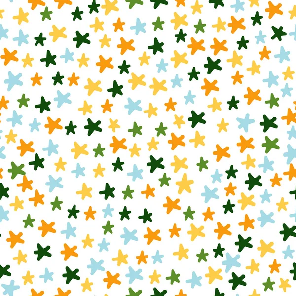 Vector Illustration. Stars cartoon pattern — Stock Vector