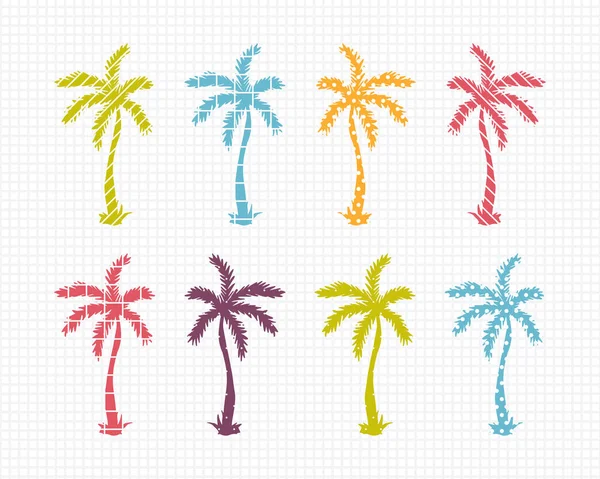 Palm met decoratief element celwand, polka dot — Stockvector