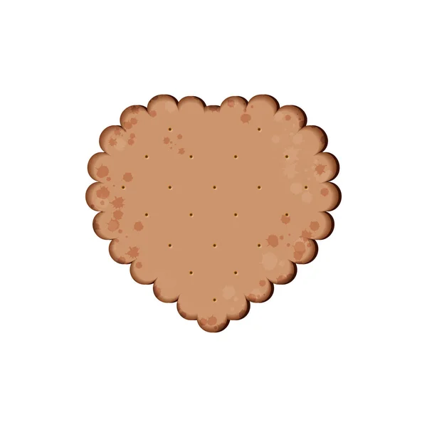 Galleta de chocolate de salud. Galleta aislada — Vector de stock