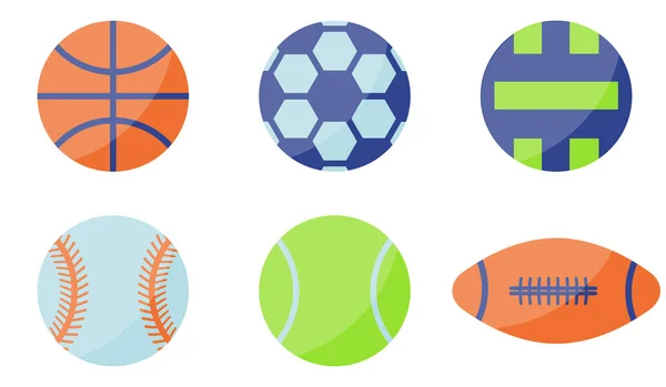 Icono de pelota deportiva. Estilo plano . — Vector de stock