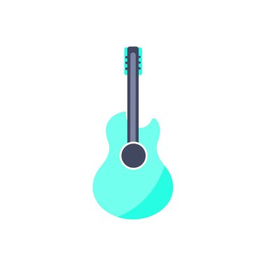 Gitar simgesi. İzole müzik aleti