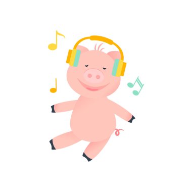 Karikatür domuz 2019 yıl. Hayvan 