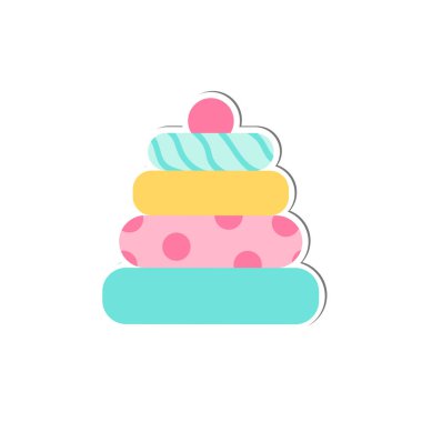 Bir çıngırak Karikatür tarzı simgesi