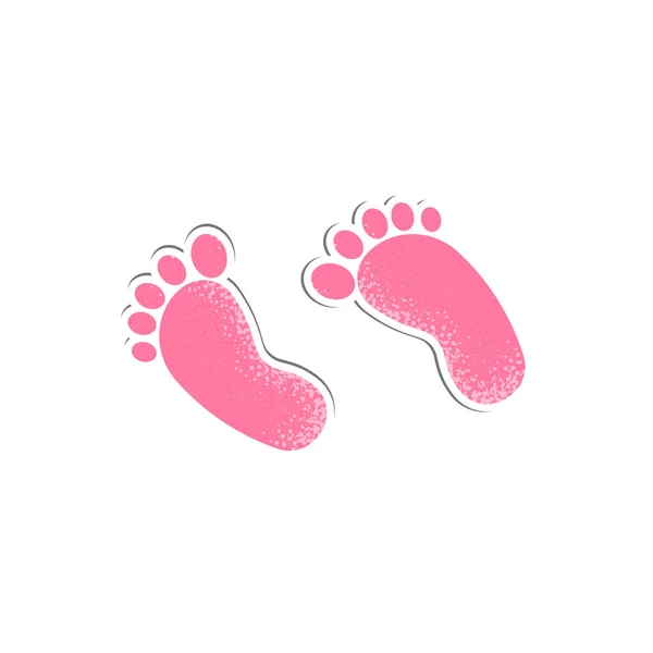 Cartoon style icon of foot child — Stock Vector